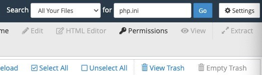 Wyszukiwanie pliku PHP.ini w cPanel