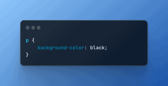 CSS: p, background-color, black