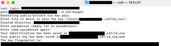 Generowanie kluczy SSH w terminalu (macOS)