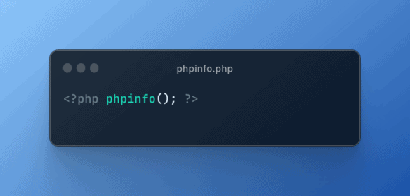 Plik phpinfo.php w edytorze tekstu