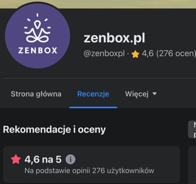 Opinie o Zenbox i oceny hostingu na stronie na Facebooku